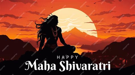 Diseño De Póster De Maha Shivratri Editable Con Ilustración Del Señor