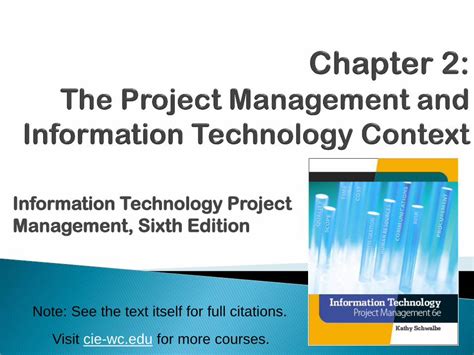 information technology project management sixth systems