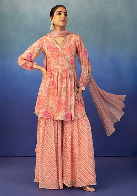 Buy Pink Sharara Sets For Women Online In India Indya