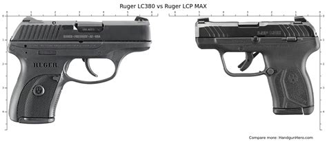 Ruger Lcp Max Vs Ruger Lc Size Comparison Handgun Hero