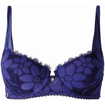 Brigitte Bardot Soutien gorge ampliforme coque moulée bleu marine