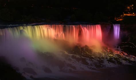 Niagara Falls, Waterfall, Rainbows, Night, Water Wallpapers HD ...