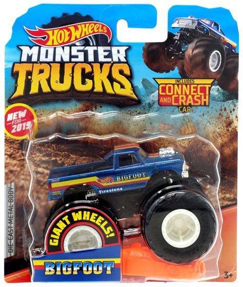 Hot Wheels Monster Trucks Bigfoot Exclusive 164 Diecast Car Stripes ...