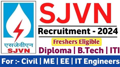 Sjvn Ltd Vacancy Freshers Diploma B Tech Iti Sjvn