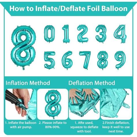 Ballon L H Lium En Forme De Chiffre En Feuille Mylar Pour F Te