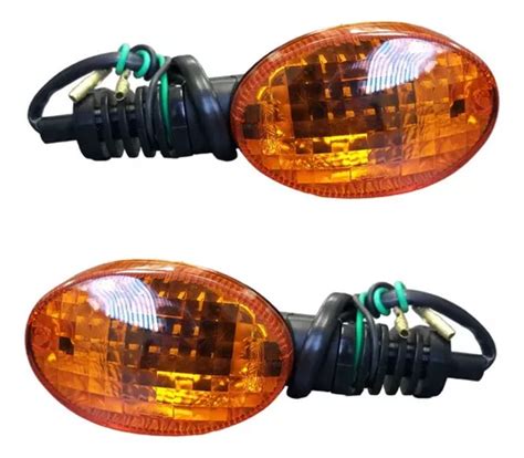 Par Pisca Seta Gvs Xt 660 Mt03 Ninja250 Laranja Cristal Fumê