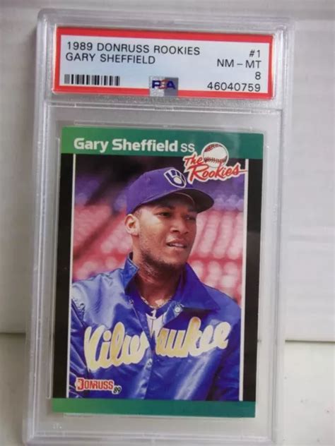 Donruss Gary Sheffield Recrue Psa Nm Mt Cartes Mlb Milwaukee