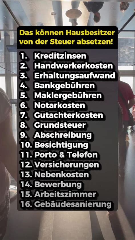 Das K Nnen Hausbesitzer Von Der Steuer Absetzen Video In