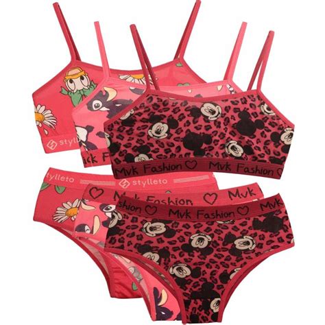 Kit Conjunto Calcinha e Sutiã Infantil Top Juvenil Menina Lingerie Infanto Shopee Brasil