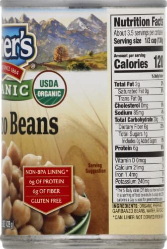 Kuner S Organic Garbanzo Beans Oz Kroger