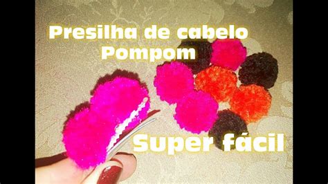 Ideias Pompom Presilha De Cabelo Pompom Como Fazer Presilha De