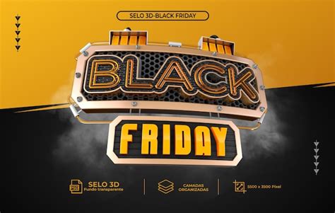 Premium Psd Selo D Para Campanha Black Friday Brasil