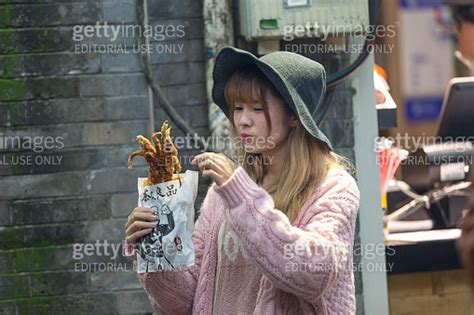 South Gong and Drum Lane Nanluogu Xiang in Beijing China 이미지