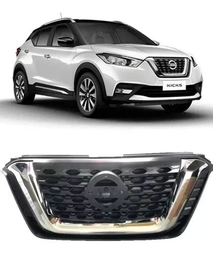 Grade Cromada Dianteira Nissan Kicks 2017 18 19 2020 2021 Frete grátis