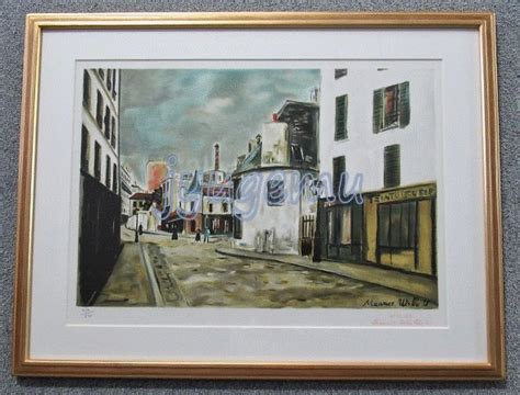 額装 絵画 リトグラフ Maurice Utrillo モーリス ユトリロ モンマルトル ルピック通り 石版画、リトグラフ ｜売買されたオークション情報、yahooの商品情報をアーカイブ公開