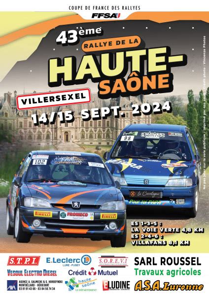 Liste Des Engag S Rallye De La Haute Sa Ne