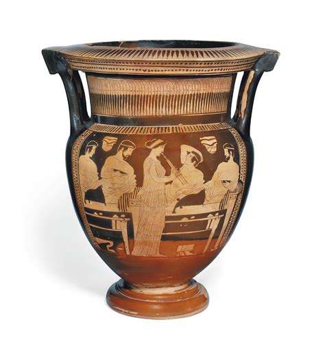 An Attic Red Figured Column Krater Attributed To The Naples Painter