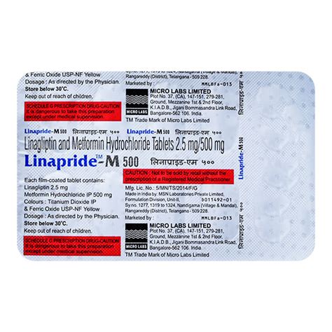 Linapride M 500 Tablet 10s Price Uses Side Effects Netmeds