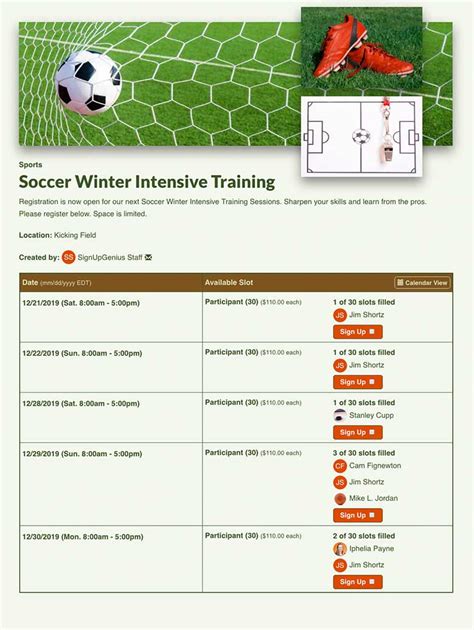 Soccer Team Schedule Template For Your Needs