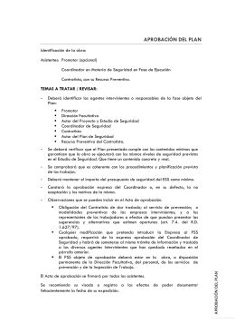 Acta De Aprobacion Del Plan De Seguridad Y Salud En