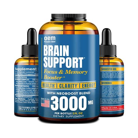 Brain Supplement Drops Health Supplement Food Supply Natural Nootropic