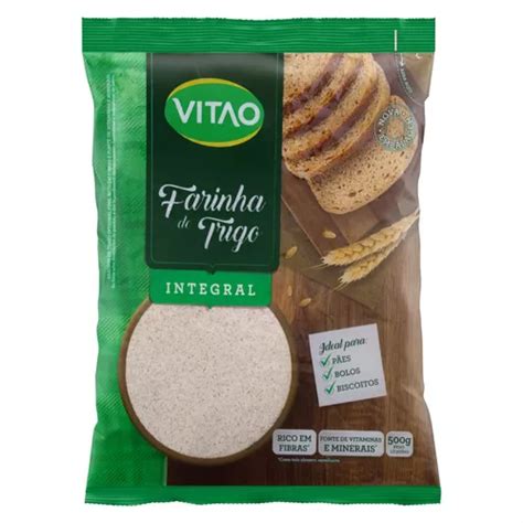 Farinha De Trigo Integral Vitao Pacote 500g