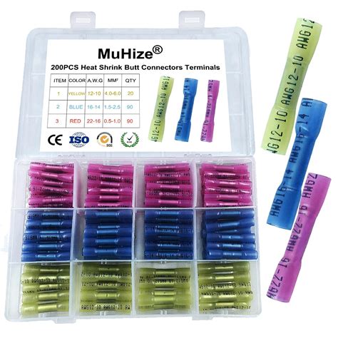 Snapklik MuHize Heat Shrink Butt Connectors Kit Upgrade 200 PCS