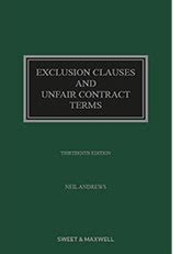 Exclusion Clauses And Unfair Contract Terms Hardback And EBook