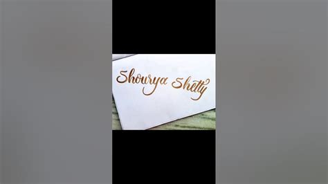 Shourya Shetty Name Calligraphy Shorts Viral Trending