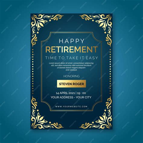 Elegant Henna Retirement Farewell Party Invitation Template, 50% OFF