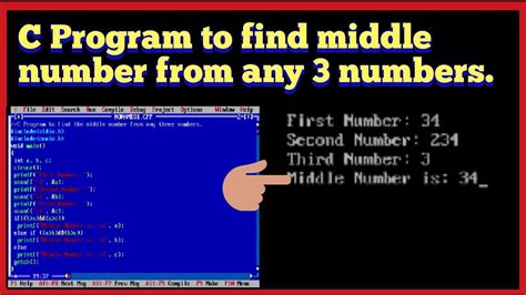 C Program To Find Middle Number From Numbers Find Middle Number