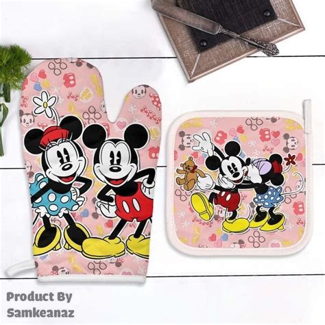 Mickey Minnie Mouse Oven Mitts Pot Holder Mickey Hot Pad Cookie Oven Mitts Sold By Malay