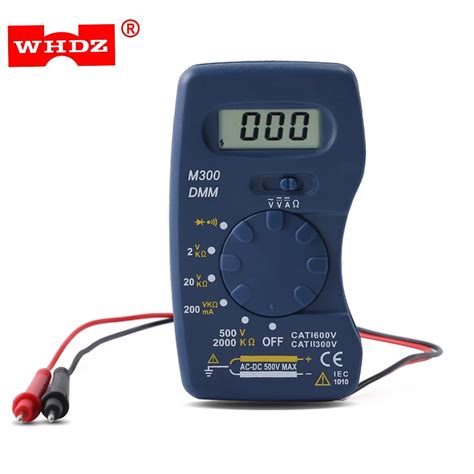 Whdz M300 Mini Digital Multimeter Pocket Dmm Ac Dc Current Voltage Resistance Multitesters Mini