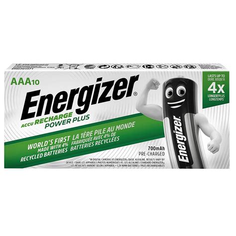 Energizer Recharge Power Plus Aaa Mah Par Pile Chargeur Ldlc