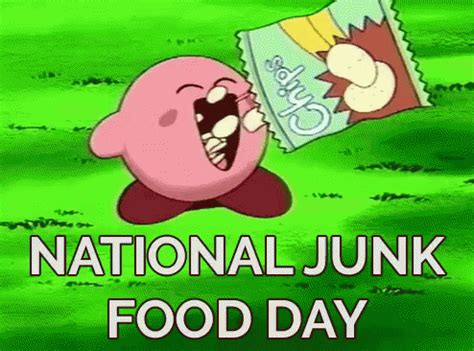 Kirby Chips GIF - Kirby Eating National Junk Food Day - Discover ...