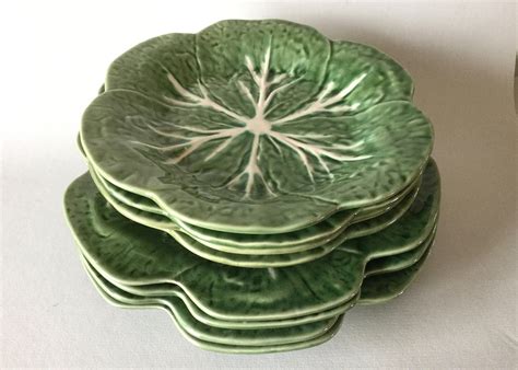 Majolica Bordallo Pinheiro Green Cabbage Luncheon Dinner