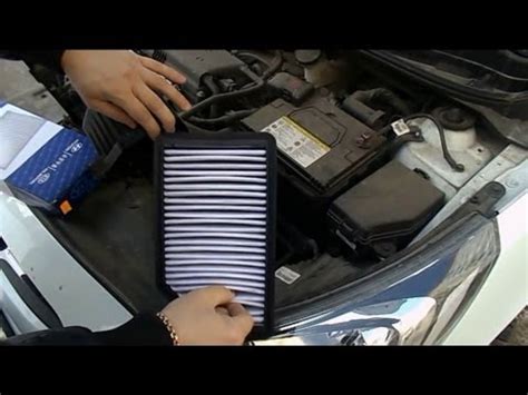 Замена салонного и воздушного фильтров в Солярисе - YouTube
