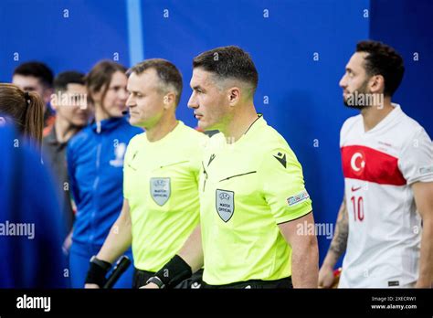 Hamburg Germany Th June Referee Istvan Kovacs Seen During