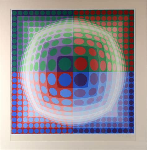 Victor VASARELY Vega Pal V 1971 Grande sérigraphie originale