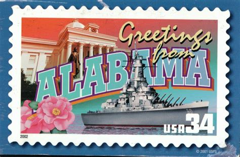 Alabama Postage Stamps Usa Vintage Postage Vintage Postage Stamps