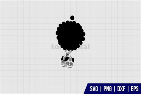 black and white silhouette of an air balloon with the word svg 1 png dxf files