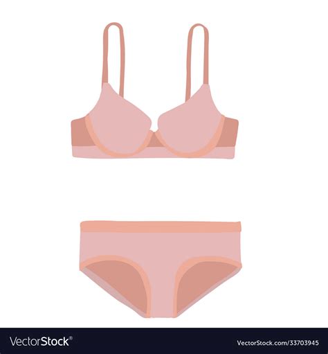 Isolated Lingerie Underpants And Bra On A White Vector Image