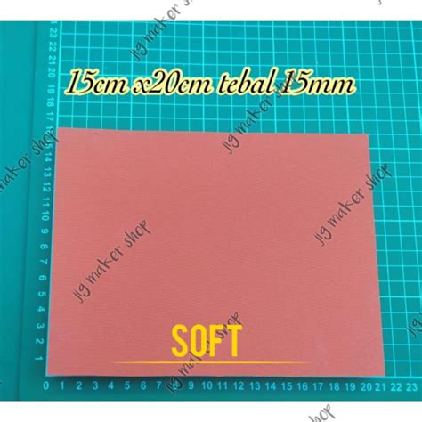 Rubber Press Hot Stamping Foil Lure Heat Resistant Sponge 15cm X20cm 15mm Thick SOFT SOFT