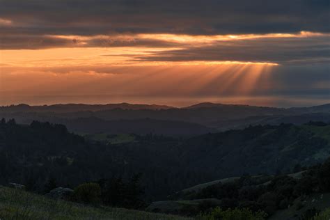 California Bay Area, off of Skyline Blvd looking towards the Pacific ...