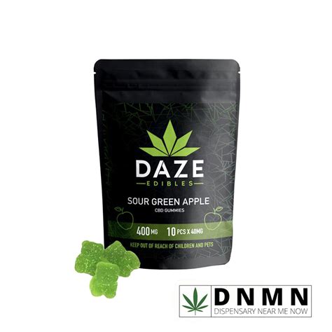 Daze Edibles Sour Green Apple Gummies Dispensary Near Me