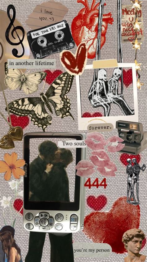 Love Collage Aesthetic Vintage Moodboard Lovestory Lovergirl