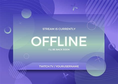 Premium Vector | Twitch offline purple gradient banner