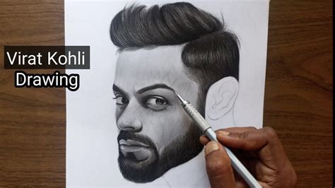 How Draw Virat Kohli Step By Step Virat Kohli Drawing Youtube