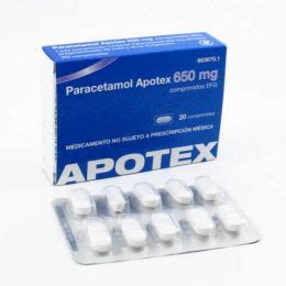 Paracetamol Apotex Efg Mg Comprimidos Openfarma Nos