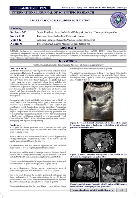 Pdf A Rare Case Of Gallbladder Duplication